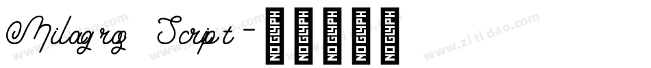Milagros Script字体转换